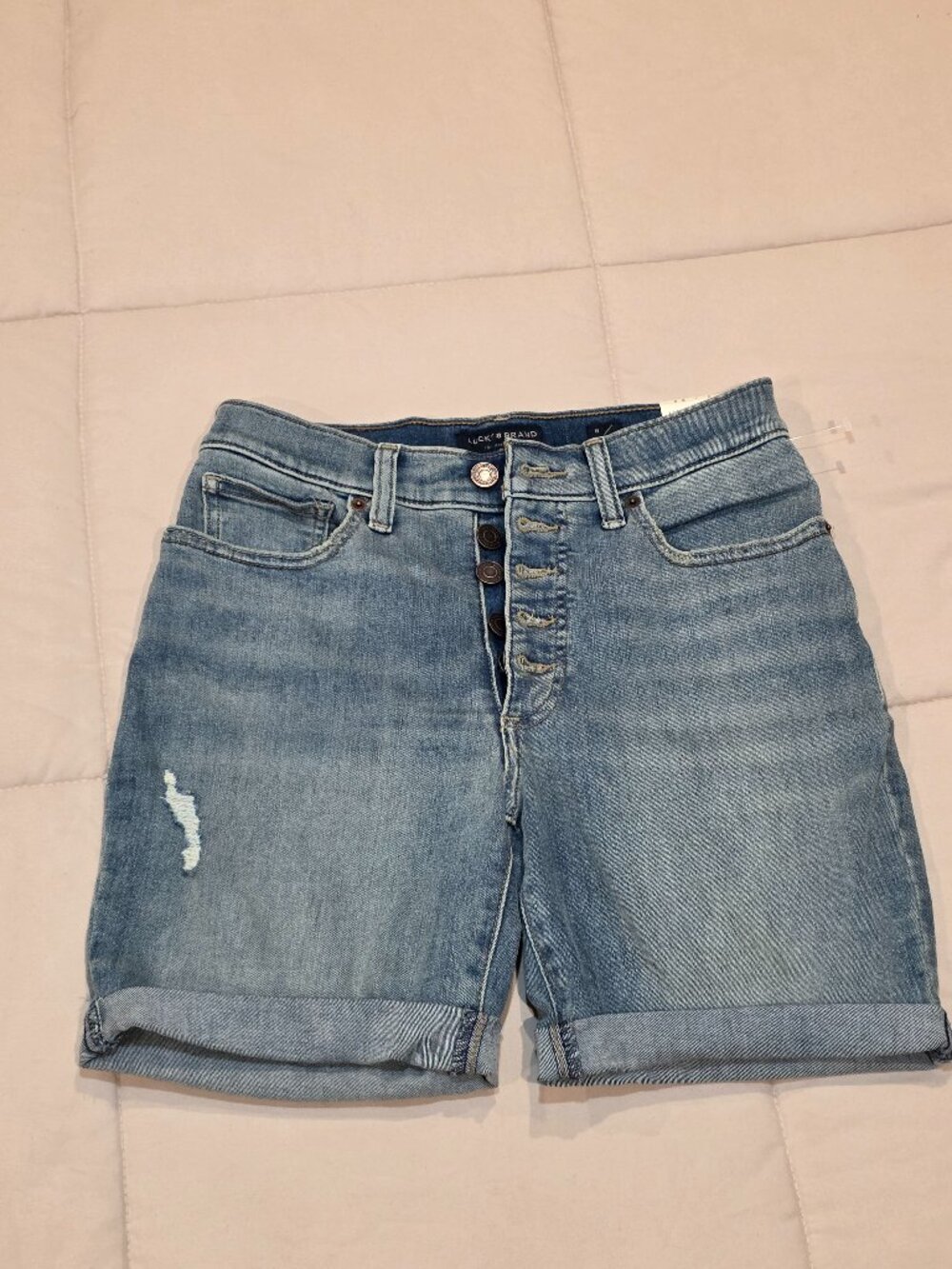 Lucky Brand Bridgette High Rise Cutoff Denim Shorts Size 8/29 NWT